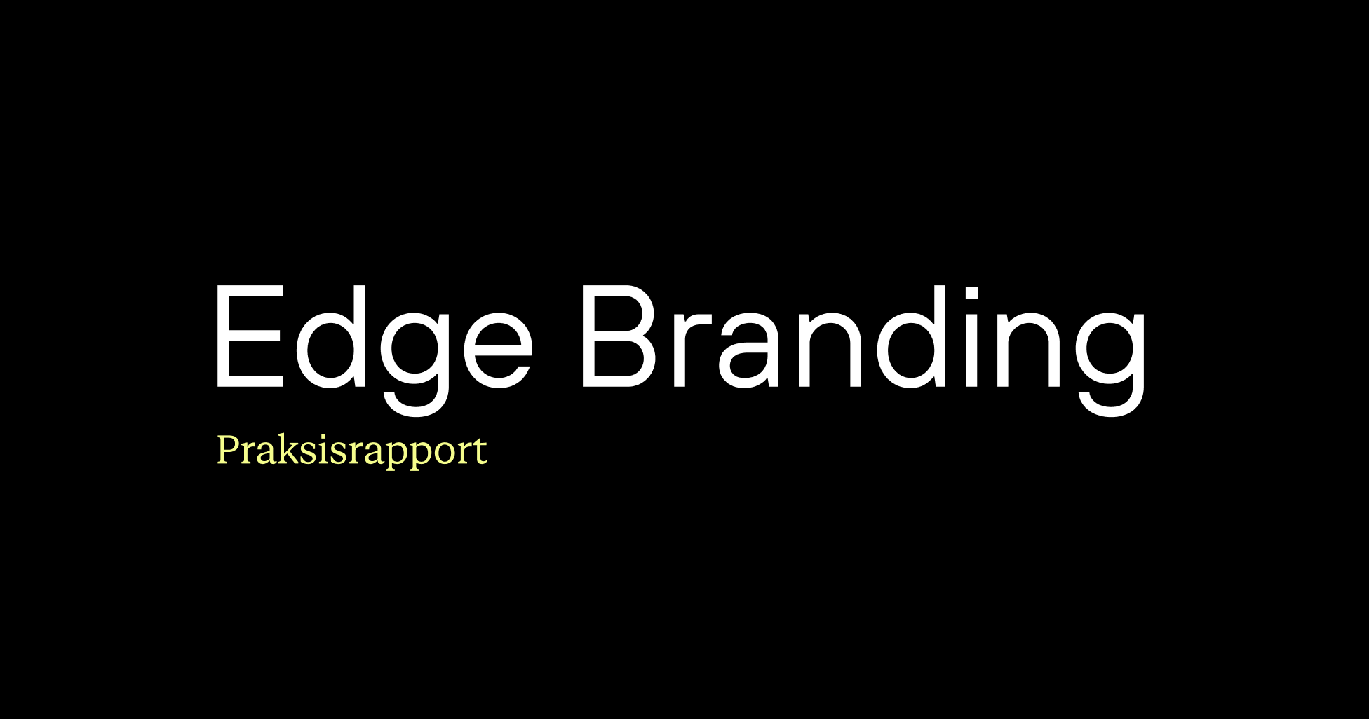 Edge Branding project